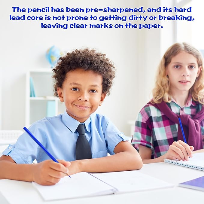 24 Pack Blue Colored Pencils for Kids, Pre-sharpened Art Pencils Back to School Supplies Set, Drawing Sketching Pencils for Students, Teachers, Classroom