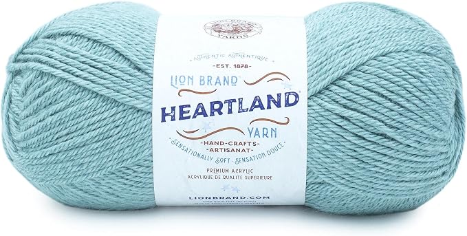 Lion Brand Yarn, Worsted-Weight Heartland Yarn for Knitting, Crocheting, and Crafting, Conagree, 1 Pack