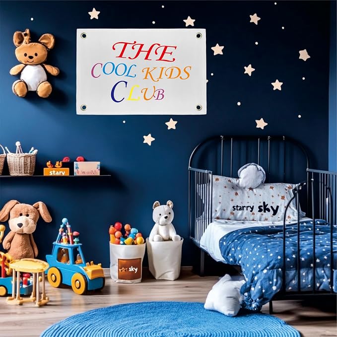 Premium Blank Canvas Banner 30"x20"| 12oz Fabric Canvas Banner Wall hanging Art for DIY Kids Room Decor, Birthday Backdrops & Educational Play | Safe for Toddlers & Infants & Nursery