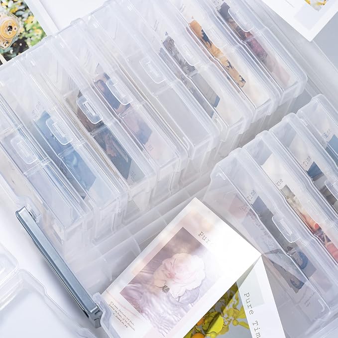 novelinks Photo Storage Box and 16 Inner 4" x 6" Photo Storage Containers