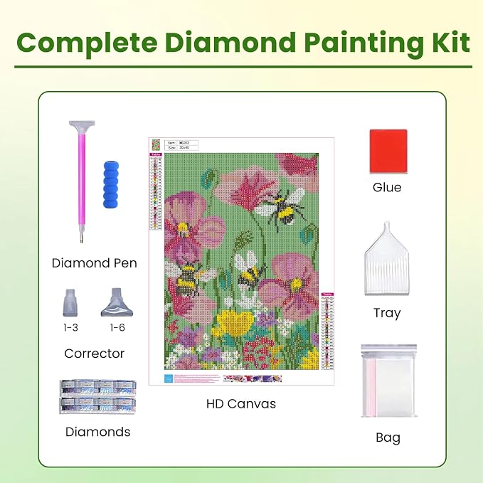 Amaieuin Flowers Diamond Painting for Adults,Flower Diamond Art Painting for Adults,5D Diamond Painting for Home Decor and Gifts 12x16in
