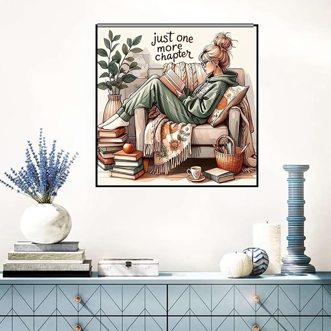 Diamond Art Kits for Adults, Reading Book Diamond Painting Kits for Adults