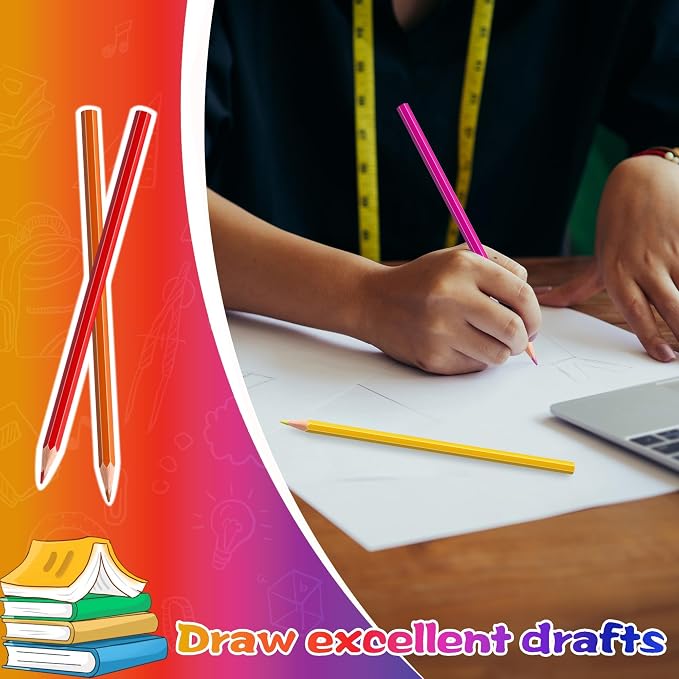 36 PCS Colored Pencils for Kids, Pre-sharpened Art Pencils Back to School Supplies Set, Drawing Sketching Pencils for Students, Teachers, Classroom