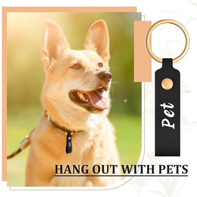 Wavyknot 200 Pcs Leather Keychain Blanks, 3.7 x 0.7 Inches, Classic Colors