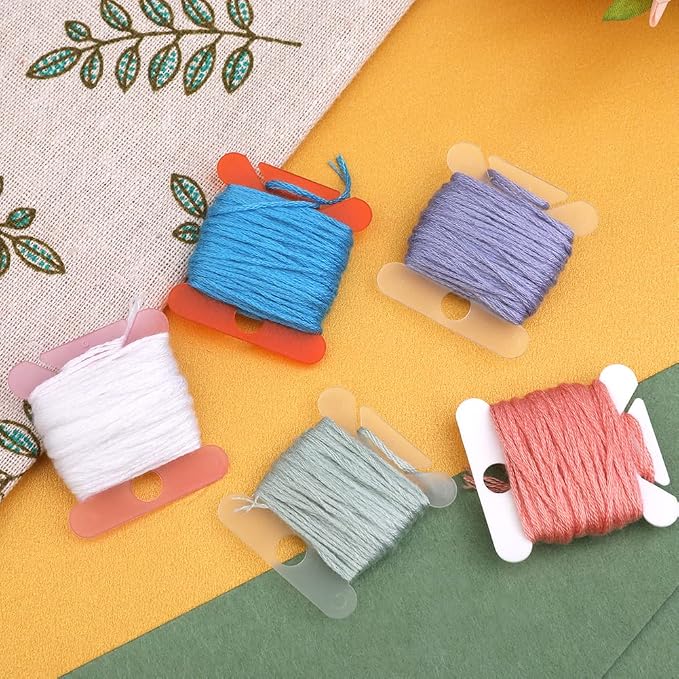 LOKUNN Embroidery Floss Bobbins 150 PCS Embroidery Floss Organizer