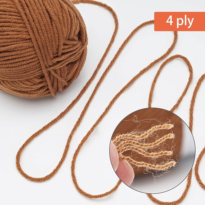 NICEEC 300g Soft Assorted Colors Yarn 100% Acrylic 870yds -Series 6