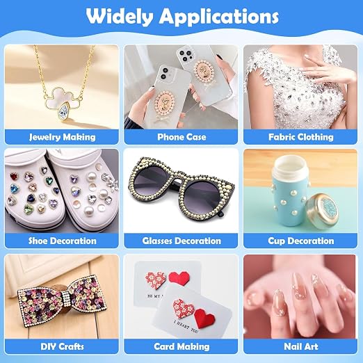 B7000 Glue Clear for Rhinestones, 4pcs 15mL Strong Adhesive B-7000 Jewelry Bead Gem Glue with Precision Tip, Quick Dry Bedazzling Adhesive for Jewelry Making Clothe Fabric Shoes DIY Crafts Nail Art