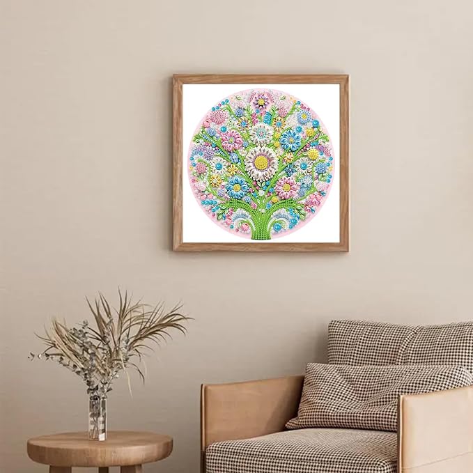 Flowers Diamond Art Kits for Adults Special Shape Diamond Painting
