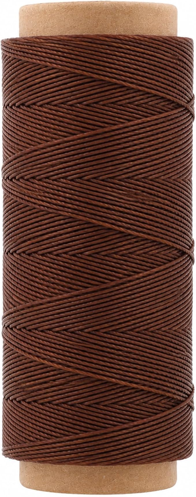 Mandala Crafts 50M 1mm Russet Brown Round Waxed Thread for Leather Sewing