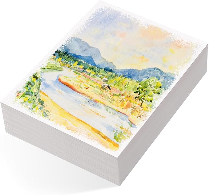 80 Sheets Watercolor Paper, Cold Press, 110 lb/230 GSM, 8.5 x 11 in