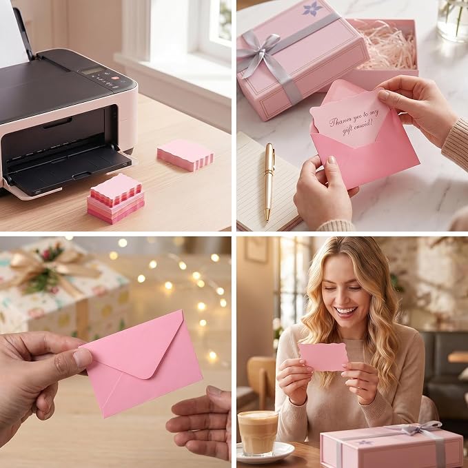 120 Pack Mini Envelopes with Cards, Small Envelopes & Blank Note Cards
