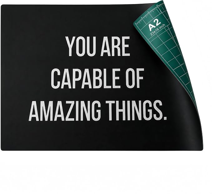 23" x 17" Self Healing PVC Cutting Mat, A2-Black or Green