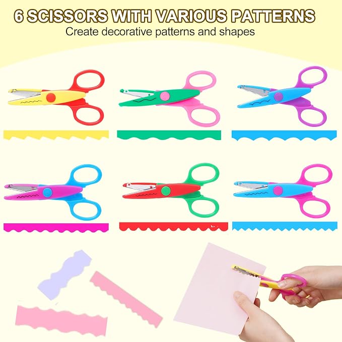 UCEC Craft Scissors Decorative Edge, 5'' Colorful Paper Edger Scissors