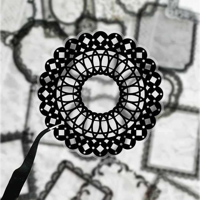 PRSTINCOL 120 PCs Lace Scrapbook Stickers,Waterproof Cutout Transparent Sticker PET Transparent Lace Stickers for Scrapbooking DIY Decoration Making Notebook Frame Album Handmade(Black)