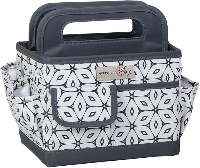 Everything Mary Desktop Organiser Grey/Cream Geometric EVM12830-3