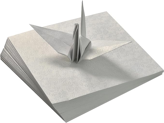 100 Origami White paper wedding flower origami paper pattern 3x3 inches 125 GSM for Folding paper, scrapbook, cardstock