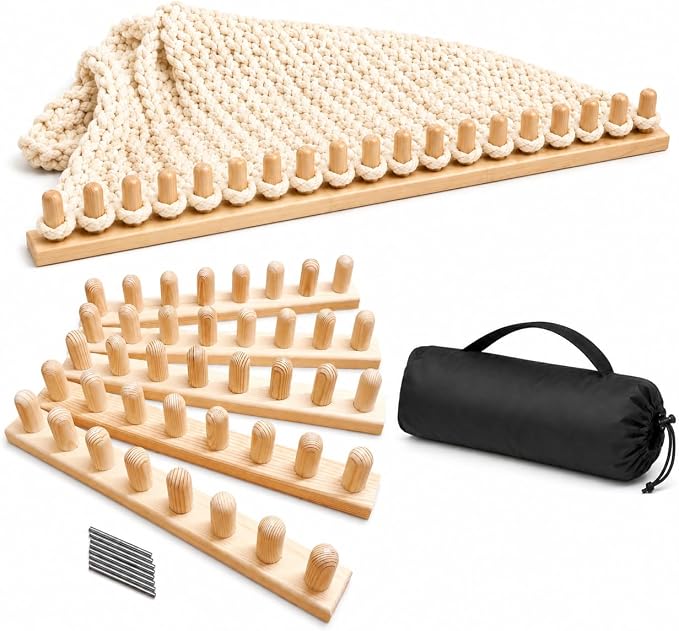NYELOZIO 2026 Upgraded 80 Inch Chunky Blanket Loom Kit