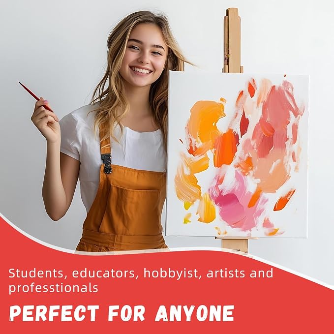 Simetufy 24 Pack 12 x 16 inch Canvas Boards for Painting, Canvas Panels | Gesso Primed Acid-Free 100% Cotton for Acrylic Oil Watercolor Tempera Paints