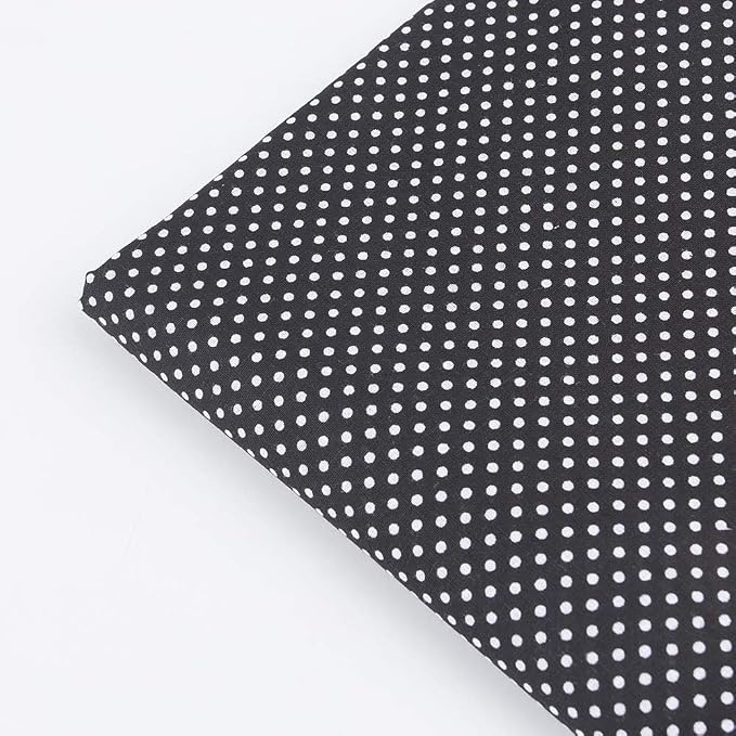 Cotton Fabric DIY Making Supplies Quilting Patchwork Fabric Fat Quarter Bundles DIY for Quilting Cotton Patchwork Cushions (Black, 20" x 40")