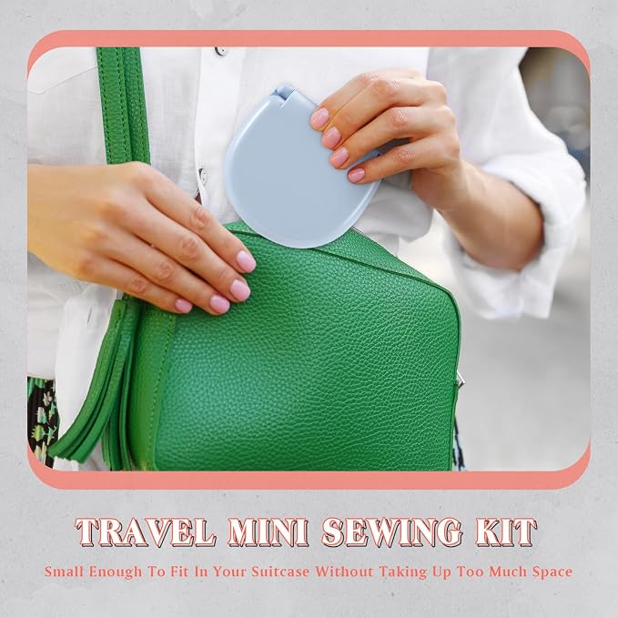 Yuxung 20 Pieces Mini Travel Sewing Kit Basic Portable Emergency Sewing Repair Kit in Bulk with Threads Scissors Needles for Beginner Traveler Hotel Charity Homeless