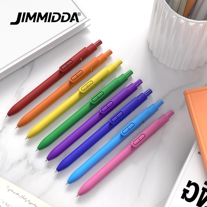 Colored Gel Pens, 8 Pack Fidget, 0.7mm Vibrant Color Ink No Smudge