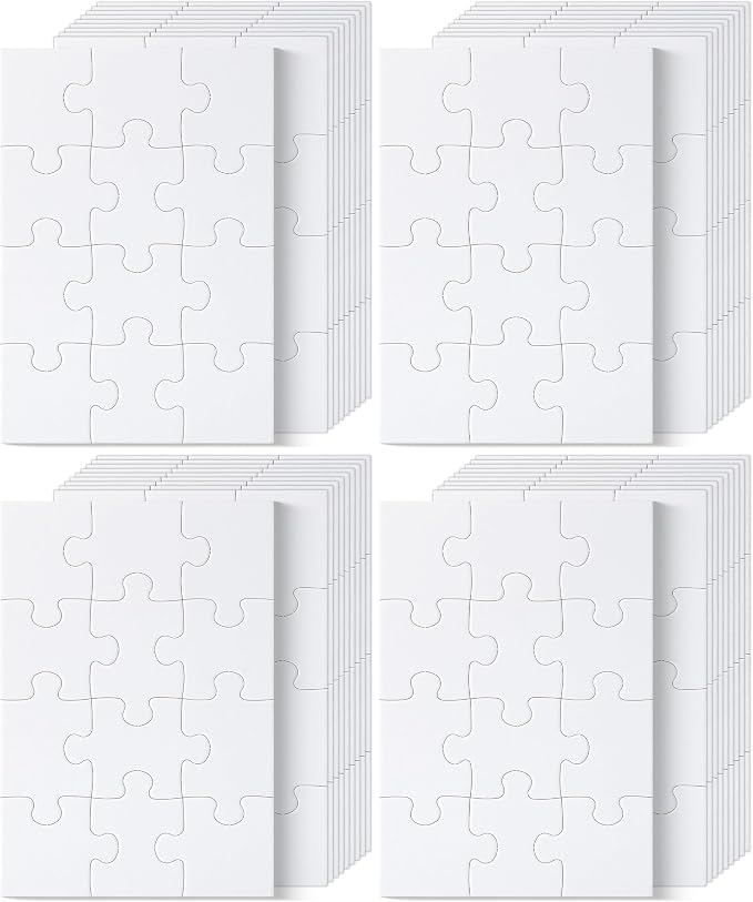 Mr. Pen- Blank Puzzle, 40 Pack, 12 Pieces/Pack, 5.5" x 8.1"