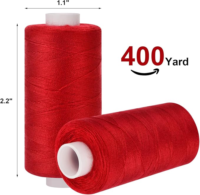 Eoehro 72pcs Sewing Thread Kit, 36 Colors Embroidery Thread, Prewound Bobbins, Sewing Machine Threads,400 Yards per Spool Polyester Thread for Sewing Embroidery Quilting