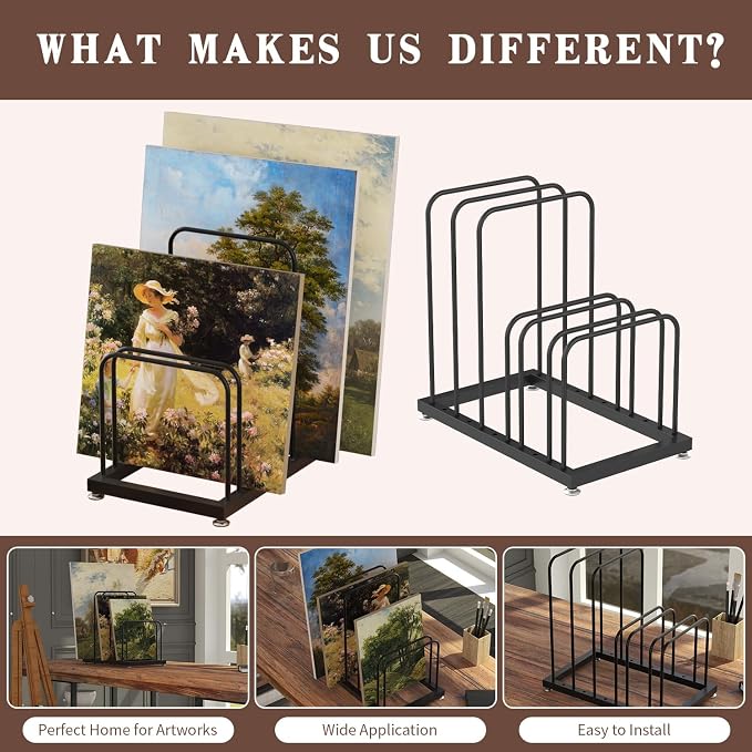 Art Storage Rack,Countertop Art Rack