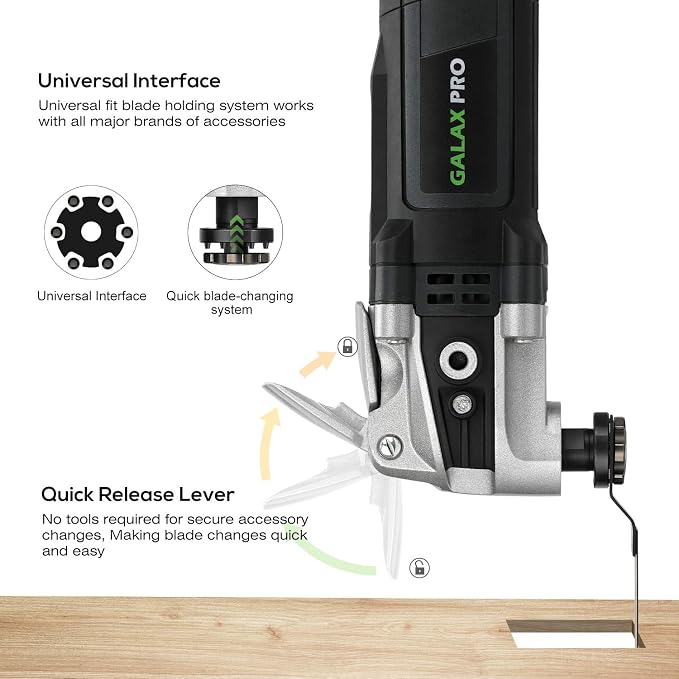 GALAX PRO Corded Oscillating Multi Tool Kit 3.5A with 30Pcs Accessories