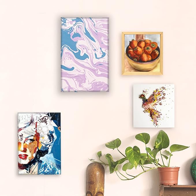 Cupohus 8'' x 10'' 5 Packs Unfinished Wood Canvas Panels for Painting