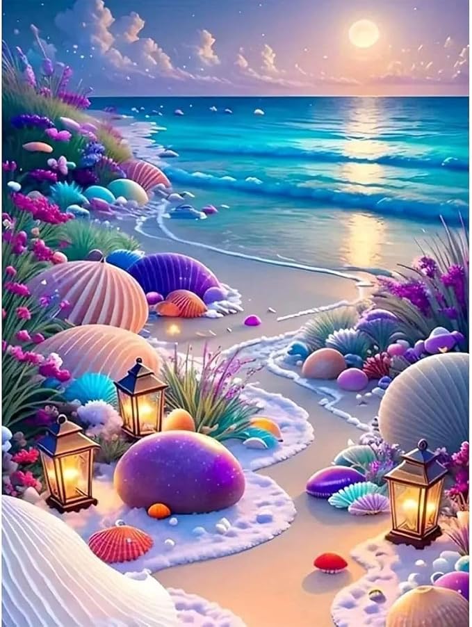 Beach Diamond Painting Kits for Adults - Beach Diamond Art for Adult