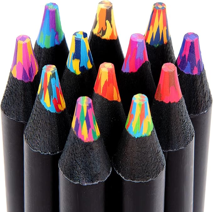 Yangmei Art Supplies, 12 Rainbow Pencils, Teen Girl Gifts Trendy Stuff