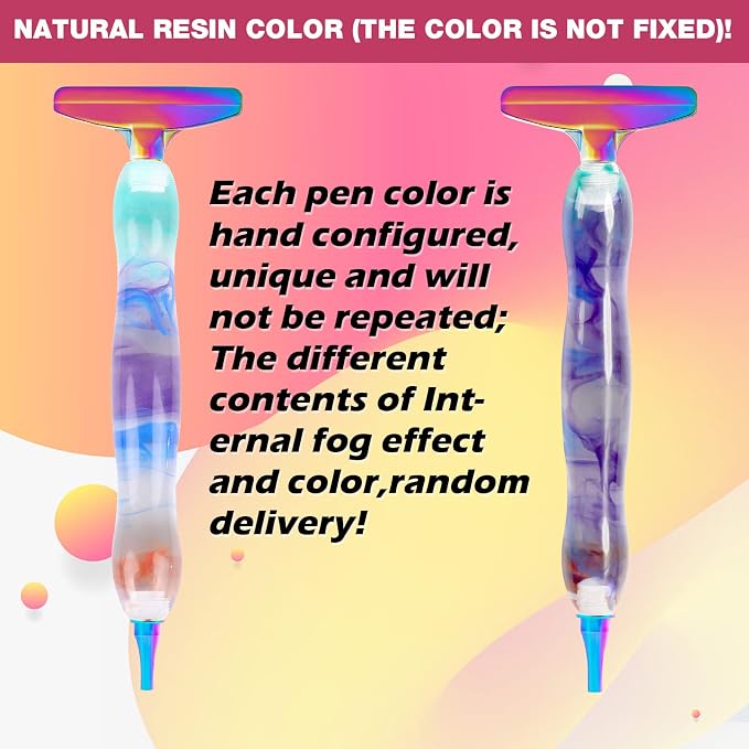 Snewvie Diamond Painting Pen Accessories Tools Set,1PCS Diamond Art Pen and 3PCS Colorful Metal Screw Thread Multi Placer Tips,Diamond Painting Drill Pens for DIY Diamond Art