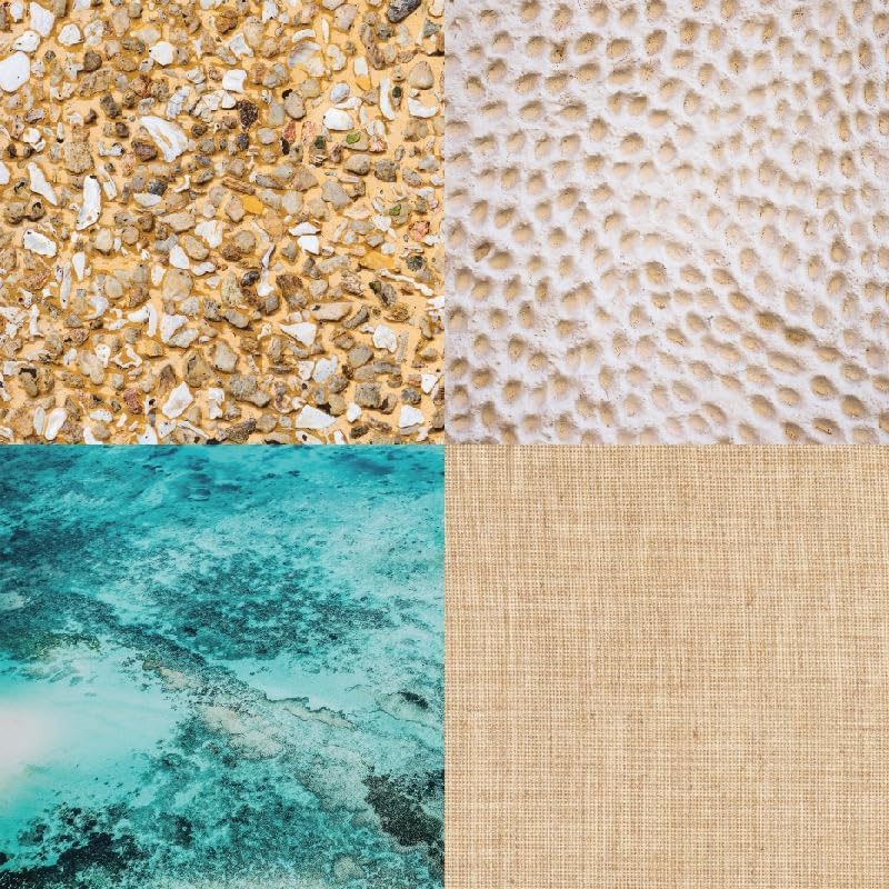 Beach Scrapbook Paper Pad Sand Shell Sea Patterned Paper 6×6,24 Sheets Single-Sided Blue Ocean Scrapbooking CardStock Papers Pad for Holiday Cardmaking DIY Origami Journaling.
