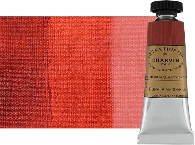 Charvin Extra Fine Oil Paint, Purple Madder Lake 20 mL - Triple-Milled, Rich Texture, Poppy Oil-Based, Light-Fast, Handmade, Archival Quality