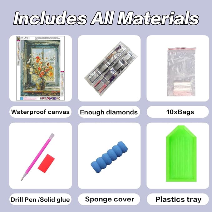 HHMATITS Flowers Diamond Art Kits for Adults 12x16inch