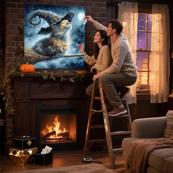 ijbnhd Halloween Diamond Art Kits for Adults 14x14in