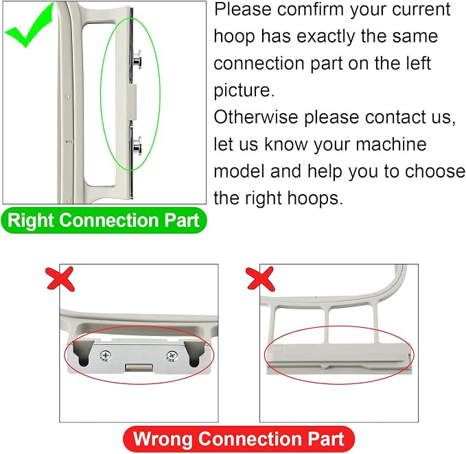 Sew Tech 3pcs Embroidery Hoops for Brother, 1x2.5 4x4 4x6.75in Frame Set | Fits SE700 SE600 PE545 PE535 PE570 SE725 SE630 SE625 SE425 SE400 PE550D PE540D LB5500 NS1850D Brother; Baby Lock Aurora
