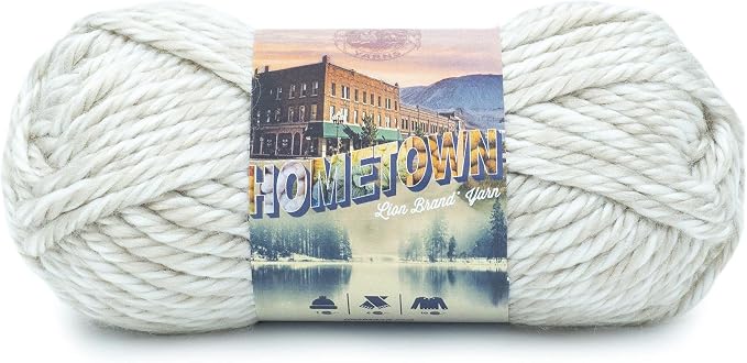 Lion Brand Yarn Hometown Yarn, Super-Bulky Yarn for Knitting, Crocheting, and Crafting, 1 Pack, Catskills Corner | Super Bulky Acrylic Fiber for Warm Crochet Blankets, Knit Winter Hats, Chunky Cardigans, Soft Scarves, Weaving