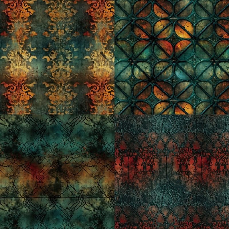 Vintage Window Scrapbook Paper Pad Color Boho Patterned Paper 6×6,24 Sheets Single-Sided Scrapbooking CardStock Papers Pad for Holiday Cardmaking DIY Origami Journaling.