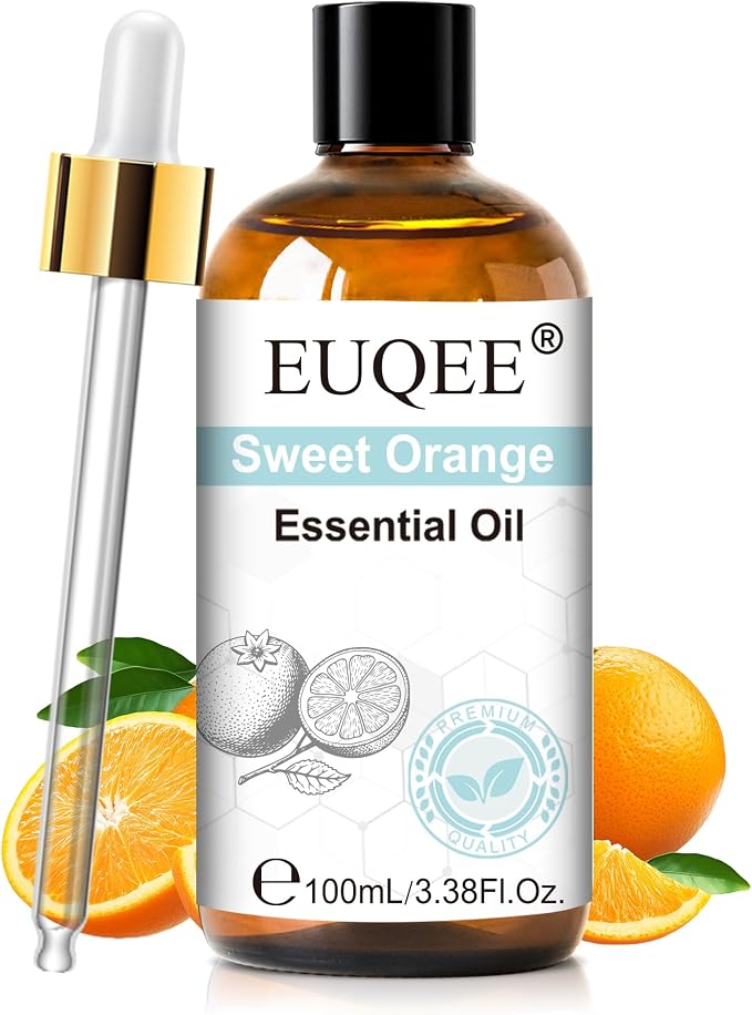 EUQEE 100ml Sweet Orange Essential Oil for Spray 3.38 Fl Oz