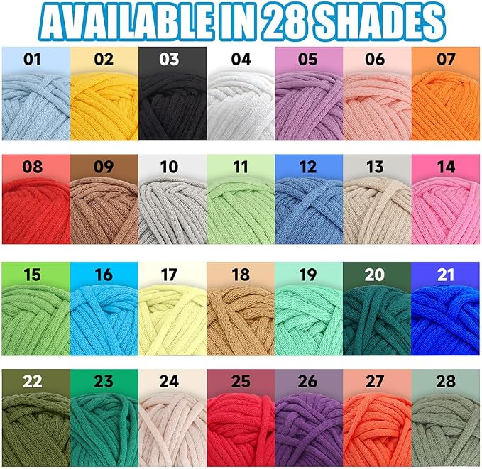 60g Pink Yarn for Crocheting and Knitting;66m (72yds) Cotton Yarn for Beginners with Easy-to-See Stitches;Worsted-Weight Medium #4;Cotton-Nylon Blend Yarn for Beginners Crochet Kit Making