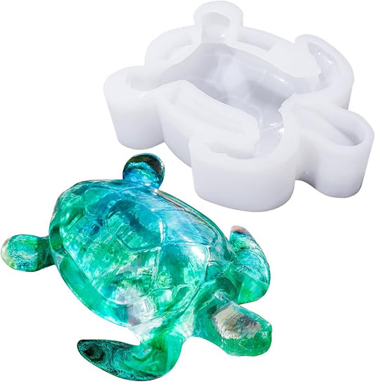 LET'S RESIN Turtle Shape Resin Molds, 3D Animal Silicone Molds for Epoxy Resin, Large Sea Turtle Marine Art Silicone Resin Molds for Craft, Ocean Theme Night Lights, Home Decor | Large Sea Turtle Marine Art Silicone Resin Molds for Craft, Ocean Theme N...