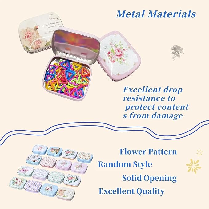 Wonafa 50Pcs Triangle Metal Stitch Markers,Metal Colorful Crochet Stitch Markers,with Storage Box for Crocheting Clothing Tag DIY Craft Project (Triangle-50Pcs)