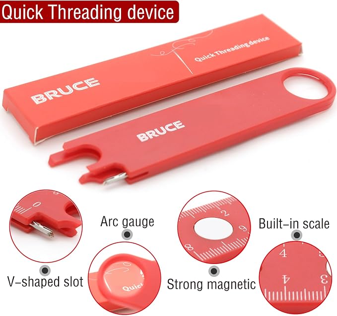 Bruce Sewing Machine Automatic Needle Threader with 2 Seam Rippers
