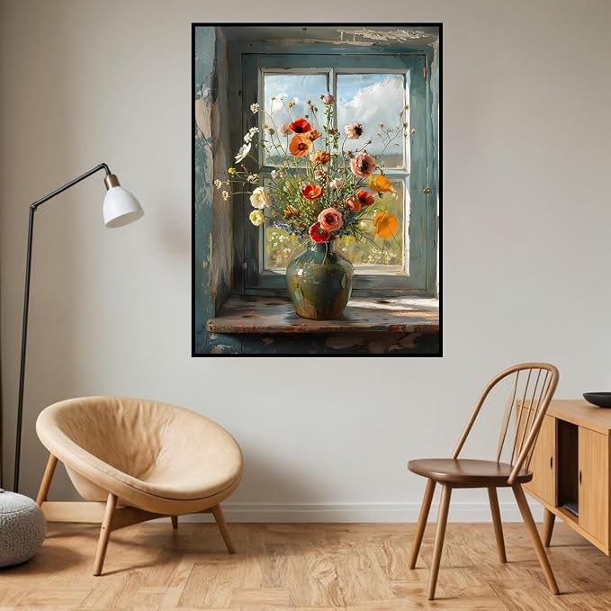 HHMATITS Flowers Diamond Art Kits for Adults 12x16inch