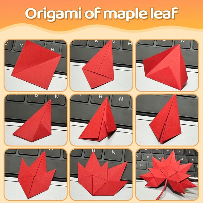 EPPINGWIN 220 Sheets Origami Paper, 20 Colors Colored Paper, 6"×6" Square Paper, Origami Kit with Craft Guide