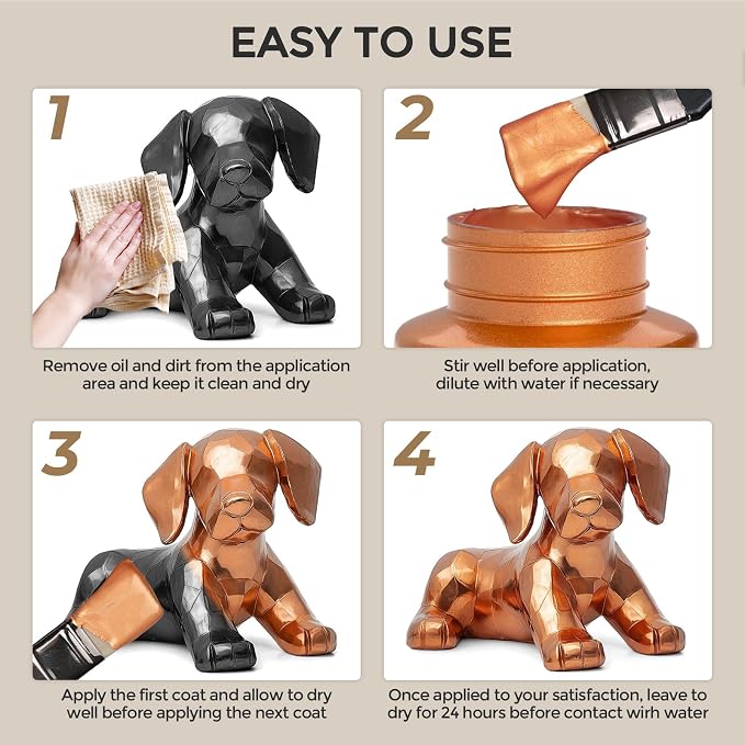 Nicpro Metallic Copper Acrylic Paint, 8.45oz/250ml Large Copper Leaf Paint | Non Toxic, Non Fading Craft Paints for Metal, Wood, Clay, Fabric, Canvas, Furniture, Handcrafts, Art Supplies