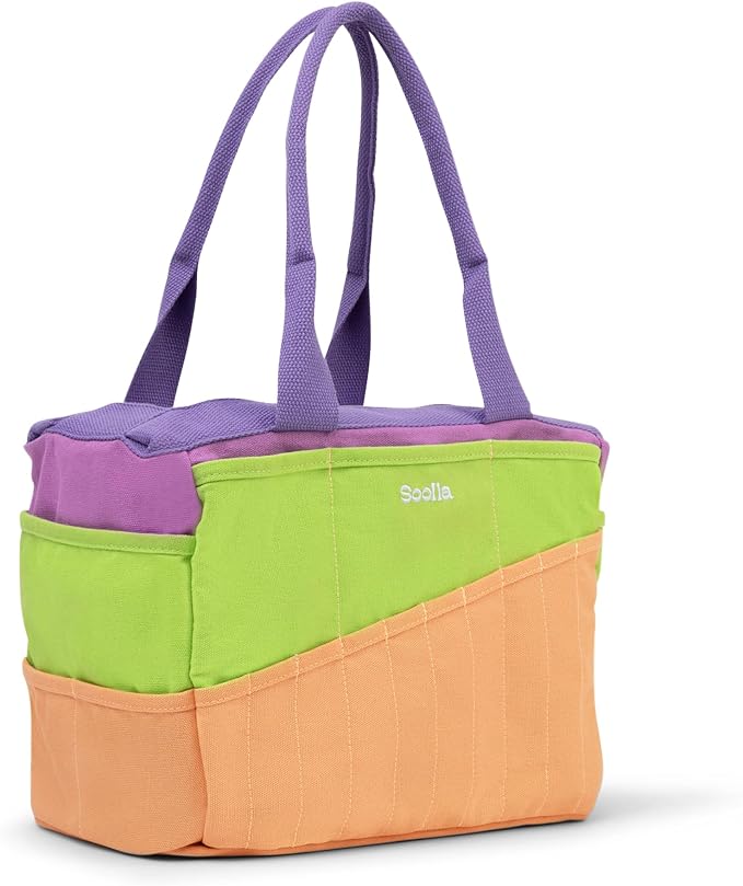 Soolla Studio Bag: Art Supply Storage Organizer & Pottery Tool Bag, Washable Tote, Yarn Bag, Crochet, 30 Pockets, 15+ Colors