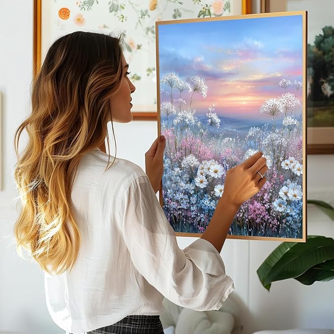 mrpwnle Paint by Numbers Kit for Adults, Wild Flowers Paint by Numbers Kits | Easy Flowers Adult Paint by Number Kits on Canvas Canvas Paint by Numbers for Adults for Home Wall Decoration 16 X 20 inch